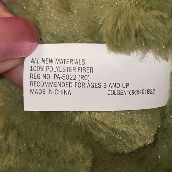 Goffa Dinosaur Plush Stuffed Animal Toy Sitting Triceratops Green - 10.5" Tall - Picture 6 of 13